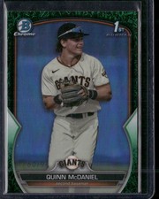 2023 Bowman Draft #BDC-136 Quinn McDaniel Chrome Green Grass Refractor #/99