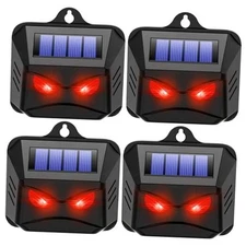 Pack 2025 Solar Nocturnal Animal Repeller,Coyote Deterrent Predator Lights 4