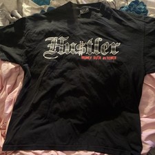 Vintage Hustler Hardcore Since  74 Black T Shirt Size 2XL Money over B tches