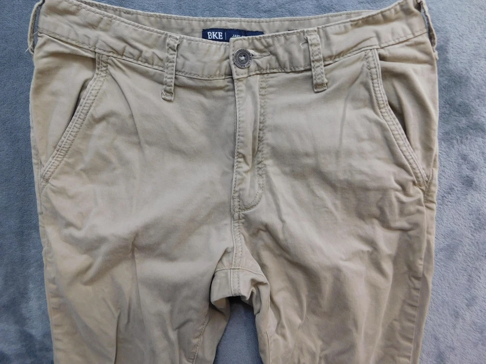 BKE Jake Straight Pants Mens 32x32 Khaki Stretch Twill Chino FPC6108R Beige - Image 2 of 4