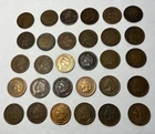 USA 1879 to 1908 (30) Indian Head Pennies Consecutive Dates Lot of 30 VF.