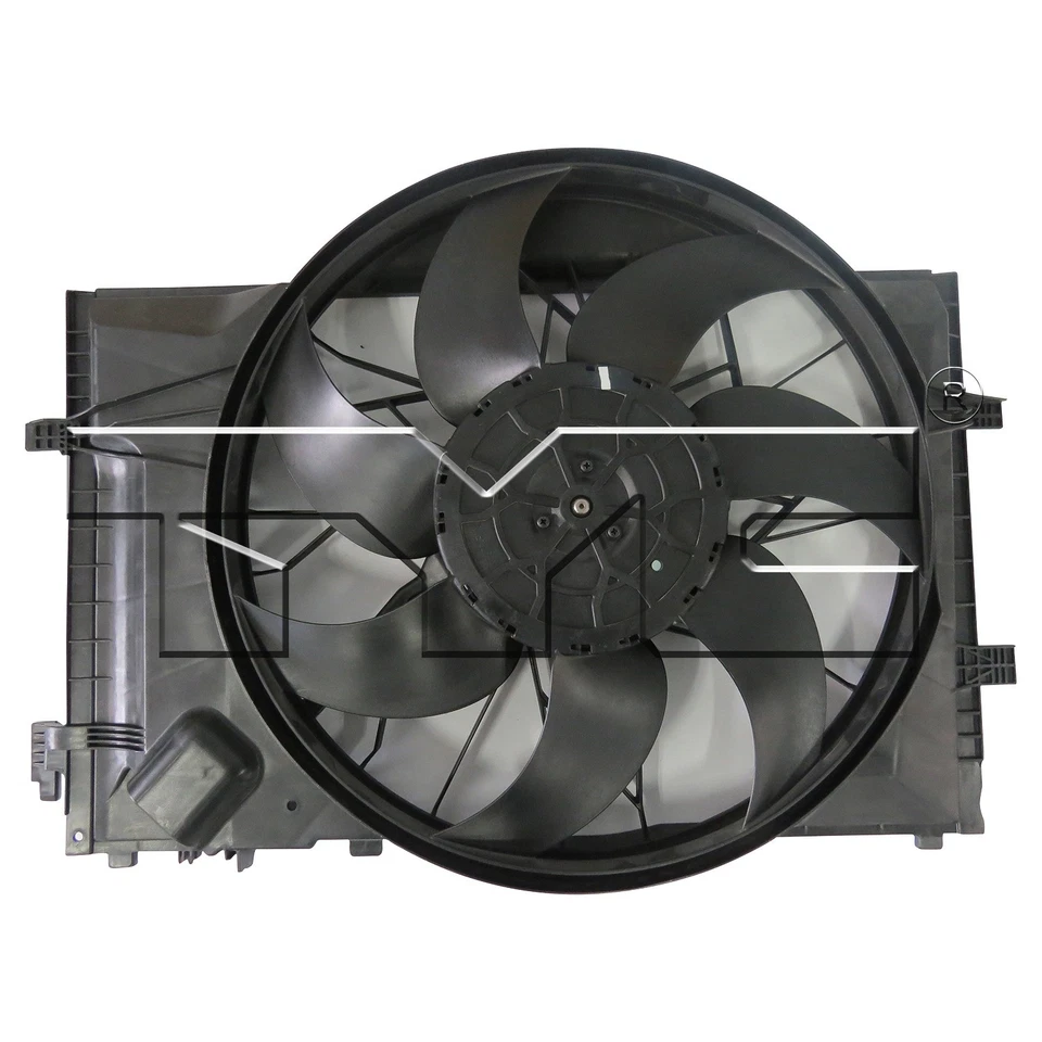 Conjunto de ventilador de refrigeración de doble radiador y condensador para Mercedes Benz Clase C 01-07 Foto 2 de 4