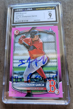 Jhostynxon Garcia Signed 2025 Bowman Baseball Card #BP43 CGC JSA Red Sox /175