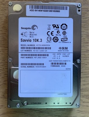 Seagate ST9146803SS Savvio 10K.3 146GB SAS HDD