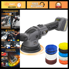 Cordless 6-inch Orbital Buffer Polisher Kit Variable Speed 1800-5500 Rpm 17pcs Cordless 6-inch Orbital Buffer Polisher Kit Variable Speed 1800-5500 Rpm 17pcs