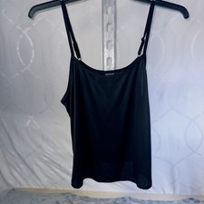 TORRID - WOMEN'S 0 - BLACK SPAGHETTI STRAP V NECK STRETCH CAMI TANK TOP