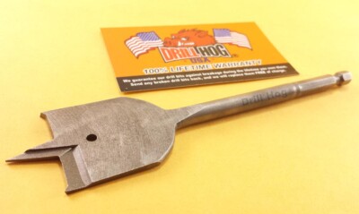 Drill Hog  1'' Spade Bit 1'' Wood Drill Bit Boring Moly M7 Lifetime Warranty