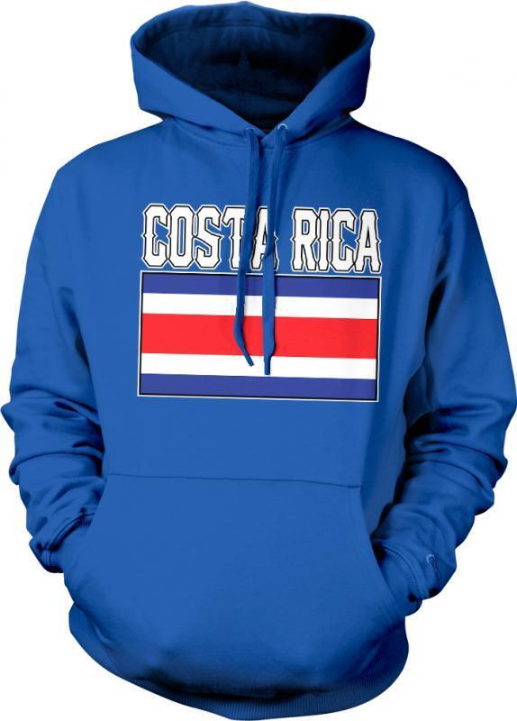 Costa Rica Text Flag Rican Pride Orgullo Costarricense 2-tone Hoodie Pullover