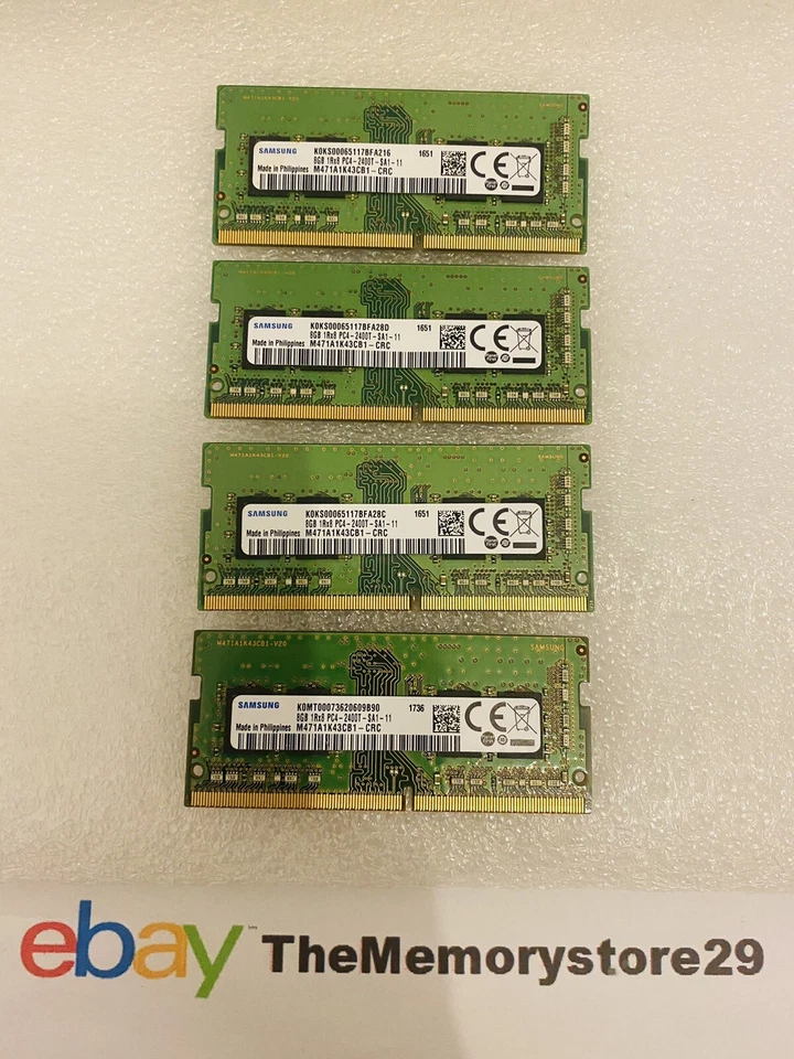 8GB 16GB 32GB Memory DDR4 PC4-19200 2400MHz PC4-21300 2666 MHz Laptop RAM Lot - Image 4 of 4