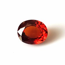 AAA+ Natural Hessonite Garnet 4.30 Carat Oval Shape Faceted Untreated Gemstone
