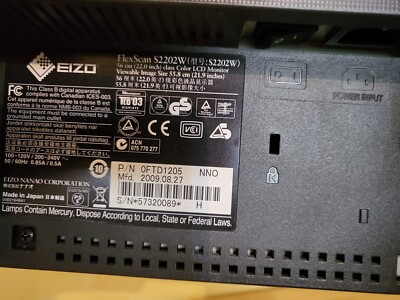 EIZO FlexScan S2202W 22'' (2 Stück) Monitor Runder UND V-FormFuß keinePixelfehler