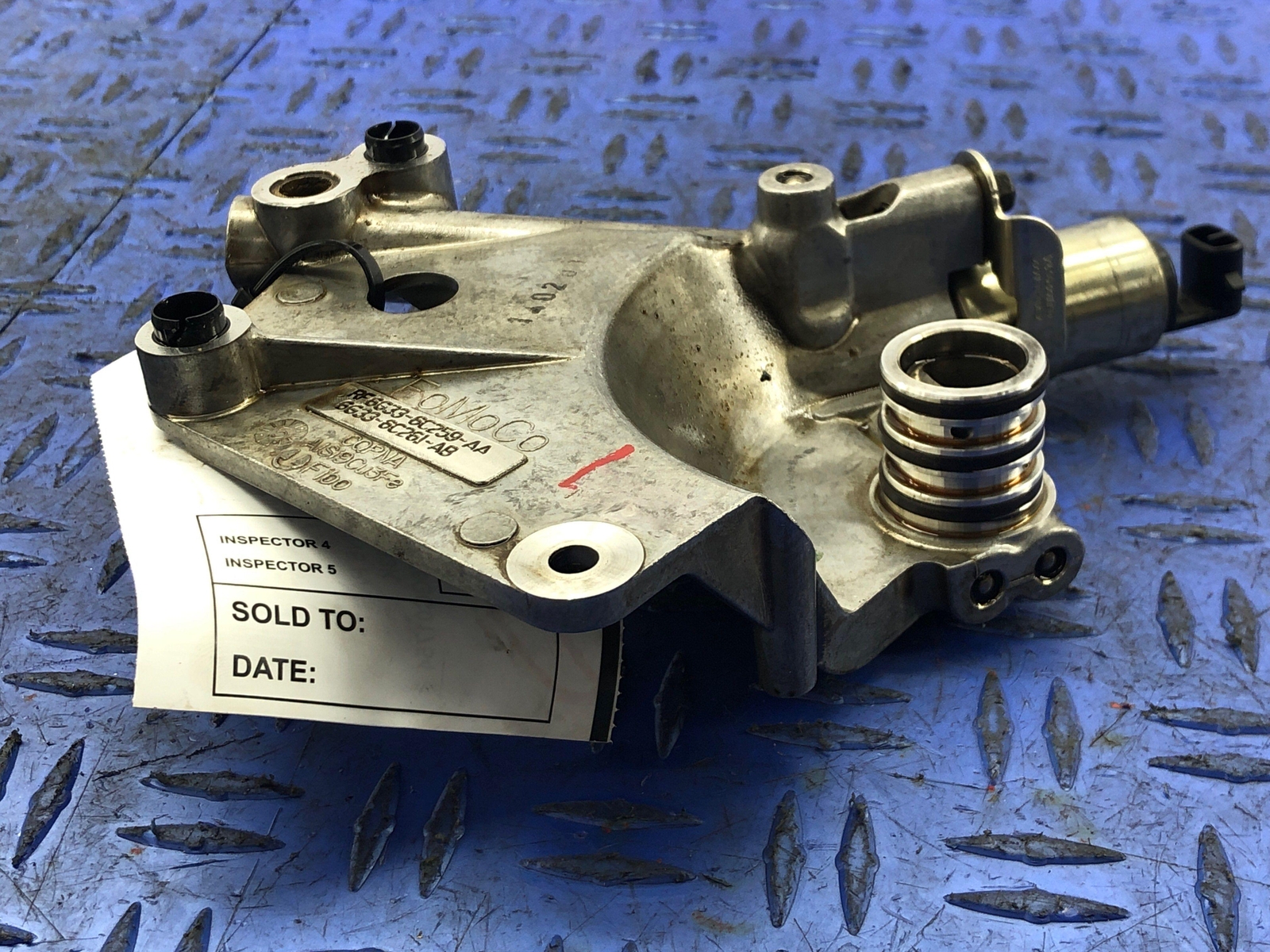 2006-2018 ASTON MARTIN VANTAGE V8 4.3L LEFT VARIABLE TIMING BRACKET 6G33-6C261