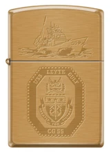 USS Leyte Gulf (CG-55) Cruiser Zippo MIB   Brushed Brass