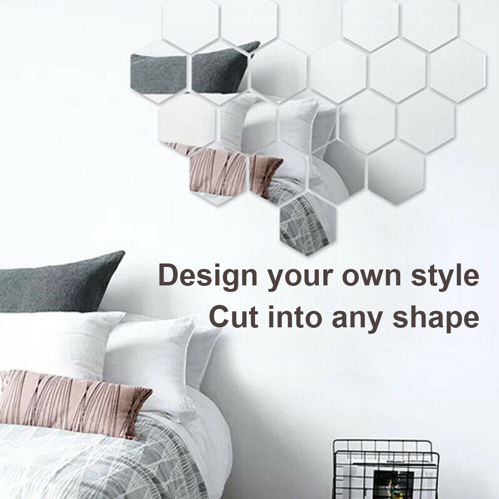 Selfadhesive Mirror Wall Sticker Reflective DIY PET Crystal Mirror