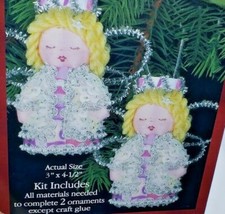 Sulyn Holiday Time HALLELUJAH ANGEL Sequin Bead Christmas Ornament Kit Boxed Vtg