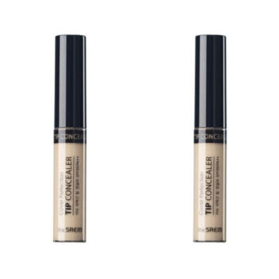 THE SAEM Cover Perfection Tip Concealer 1.0 Clear Beige 6.5g*2Pcs - FREE SHIP