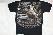 RODEO COWBOY RIDING BUCKING HORSE BRONCO RIDING WITH PRIDE T-SHIRT SHIRT
