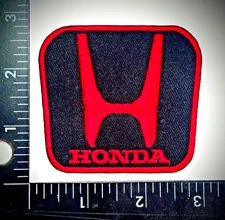 Honda Patch H logo Red/Black Championship High Quality Sew or Iron on Embroidery