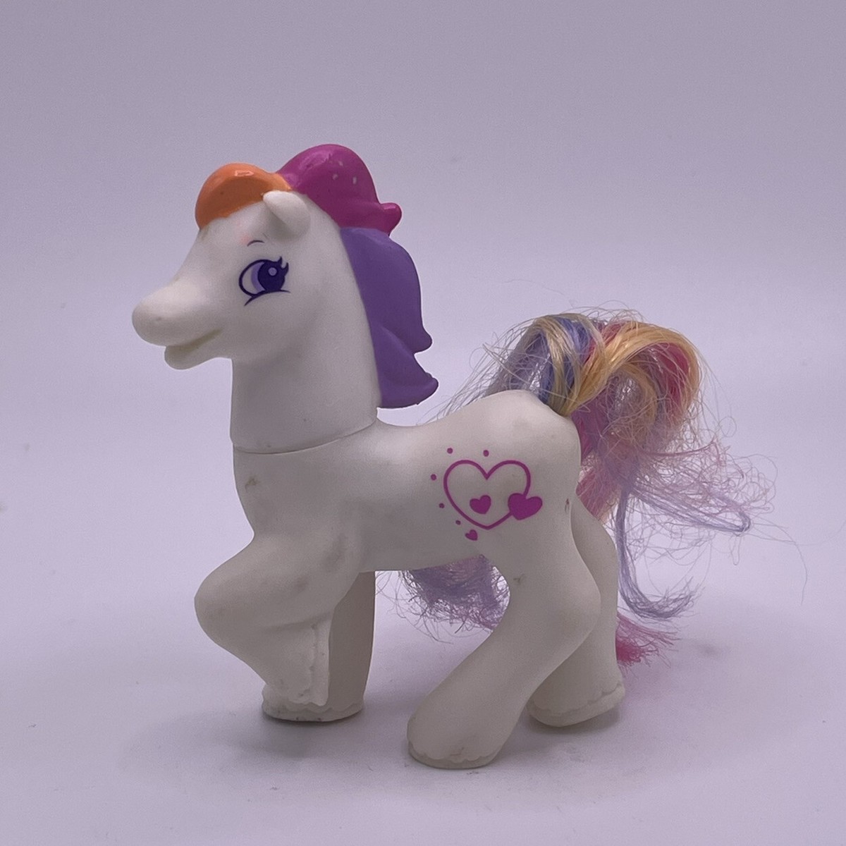 激レア　白　My Little Pony ストラップ　マイリトルポニー　レトロ Vintage 1998 MLP My Little Pony Light Heart McDonald's Happy Meal