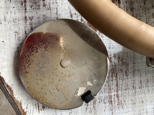 Vtg Regent Street London Steering Wheel Clock Chrome Leather Battery Works *Flaw - Picture 10 of 18