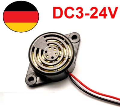 3 - 24V Elektrische Piezosummer Alarmsirene Buzzer Piezo Alarm Signalgeber