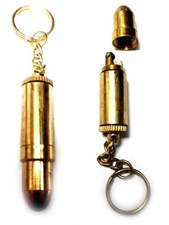 Brass Fake Gasoline Bullet Cigarette Lighter Keychain