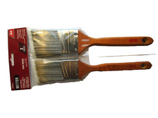 2 PCS 2", 2.5", ACE TRIM BRUSH FOR LATEX PAINT, ANGULAR SASH POLYEASTER FILAMENT