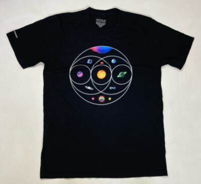 Coldplay Music Of The Spheres Graphic T-shirt Men Large Black Short Sleeve