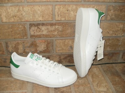 New Adidas Stan Smith Originals Men 9.5 M Leather Tennis Shoe White-Green M20324