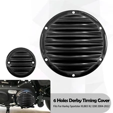 Black Derby Timing Timer Cover Fit For Sportster XL XR Iron 883 1200 2004-2022