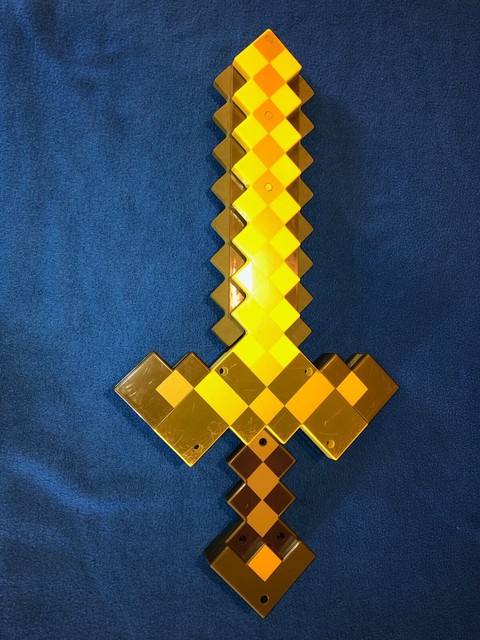 Mattel Minecraft 2 in 1 Transforming Gold Sword Pick Axe 2014 Pickaxe for sale online | eBay