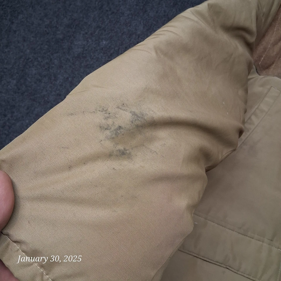 Jaqueta de caça masculina acolchoada média vintage Gladiator por Camel Goose Down - Imagem 4 de 4