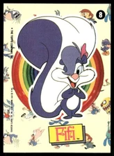 Fifi Tiny Toons 1991 Cartoon Topps Sticker Card #8 (NM)