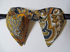 NEW Handmade Mens Bow-tie-Vintage-style-70-s Paisley Black/Brown Adjustable