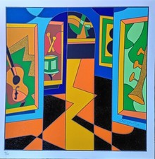 Ugo Nespolo, litografia.