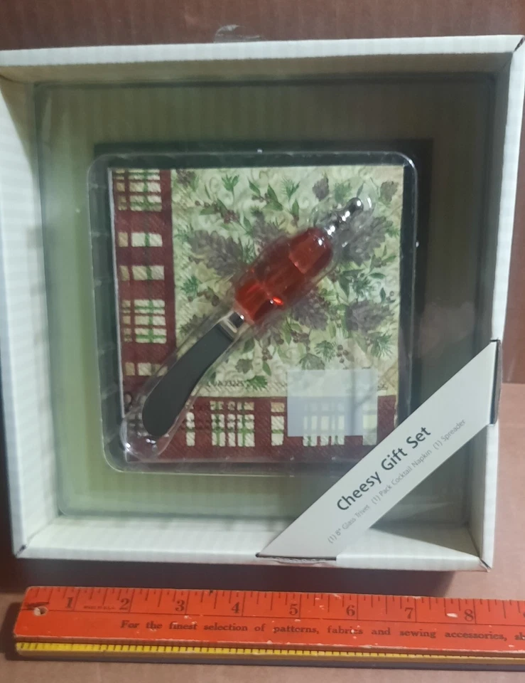 Cypress Home "Cheesy Gift" Set - Cutting Board, Napkins and Spreader - Image 4 of 4