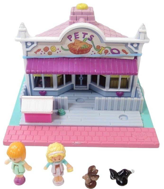 Polly Pocket Pollyville  Vintage 1993 Pet Shop Bluebird Toys