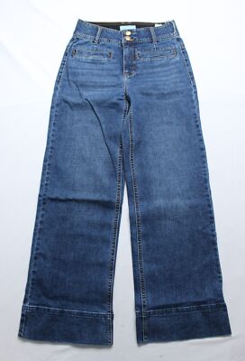 Draper James Women's Wide Leg Elastic Denim Jeans CG2 Light Blue Size 2 NWT