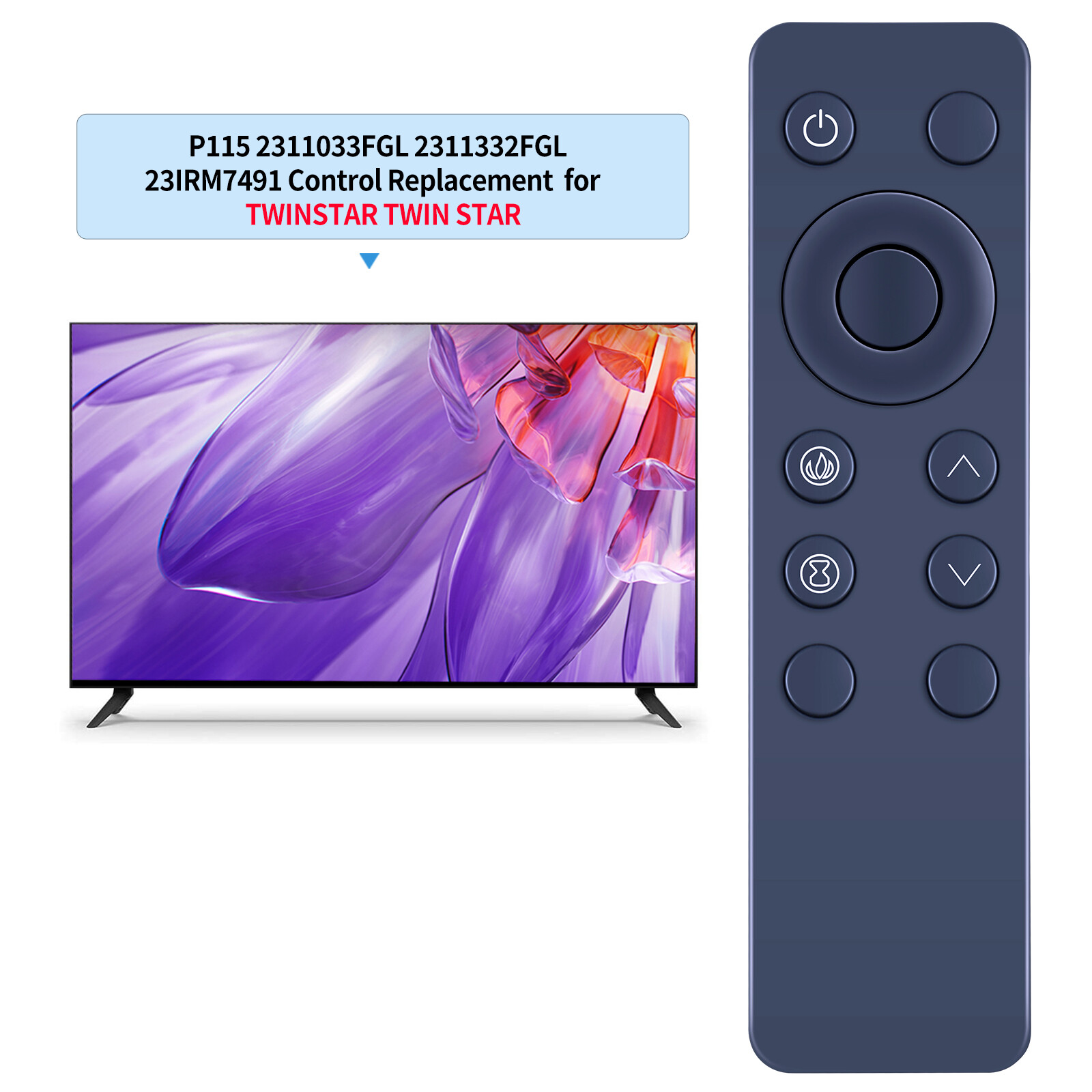 Control And R Buttons New Remote Control For Twin Star Fireplace P115 23II033FGL 23II332FGL ...
