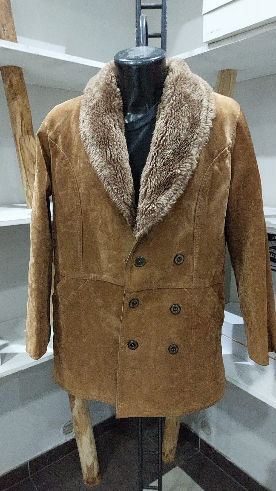 Leather Jacket Used Man Brown Size M PGC928PI