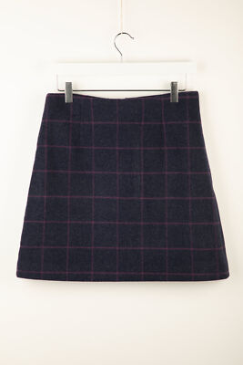 Damen Kurzer Tweed Rock Damen Wolle Mini Kariert Land Arbeit Röcke Rydale