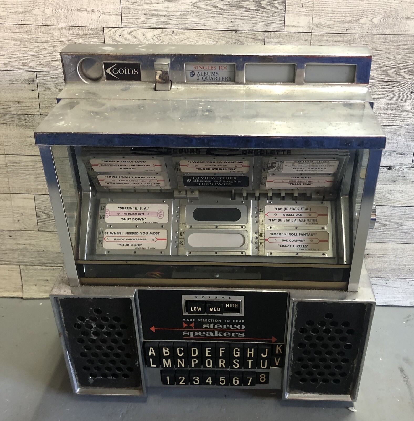 Vtg Seeburg Consolette Jukebox SCI Wallbox 120700 W/ Key And Rare