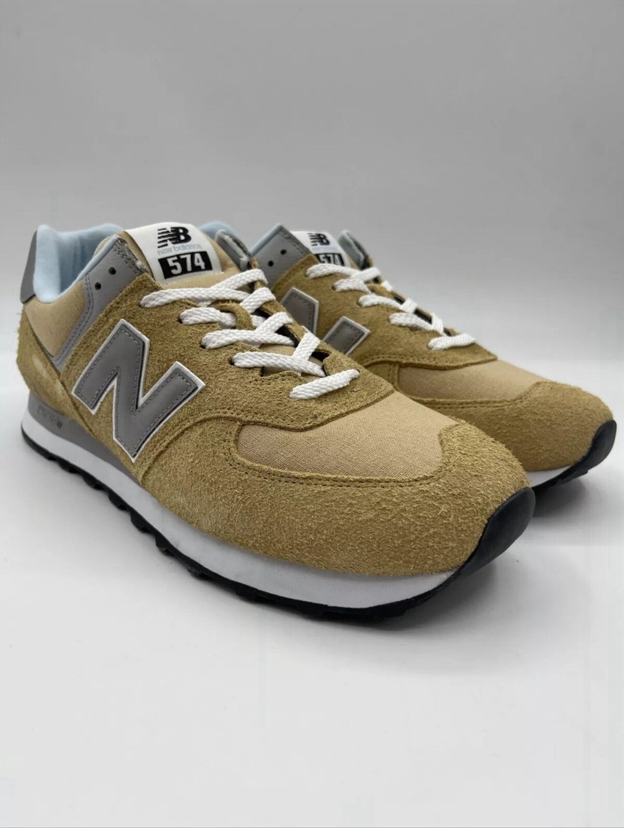 New Balance 574 Men's Sneakers Gold Mustard Yellow Suede U574RCB