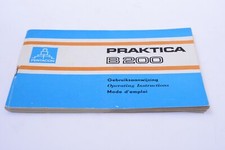   PENTACON, PRAKTICA B200 CAMERA ORIGINAL INSTRUCTIONS MANUAL 3 LANGUAGES 132-2