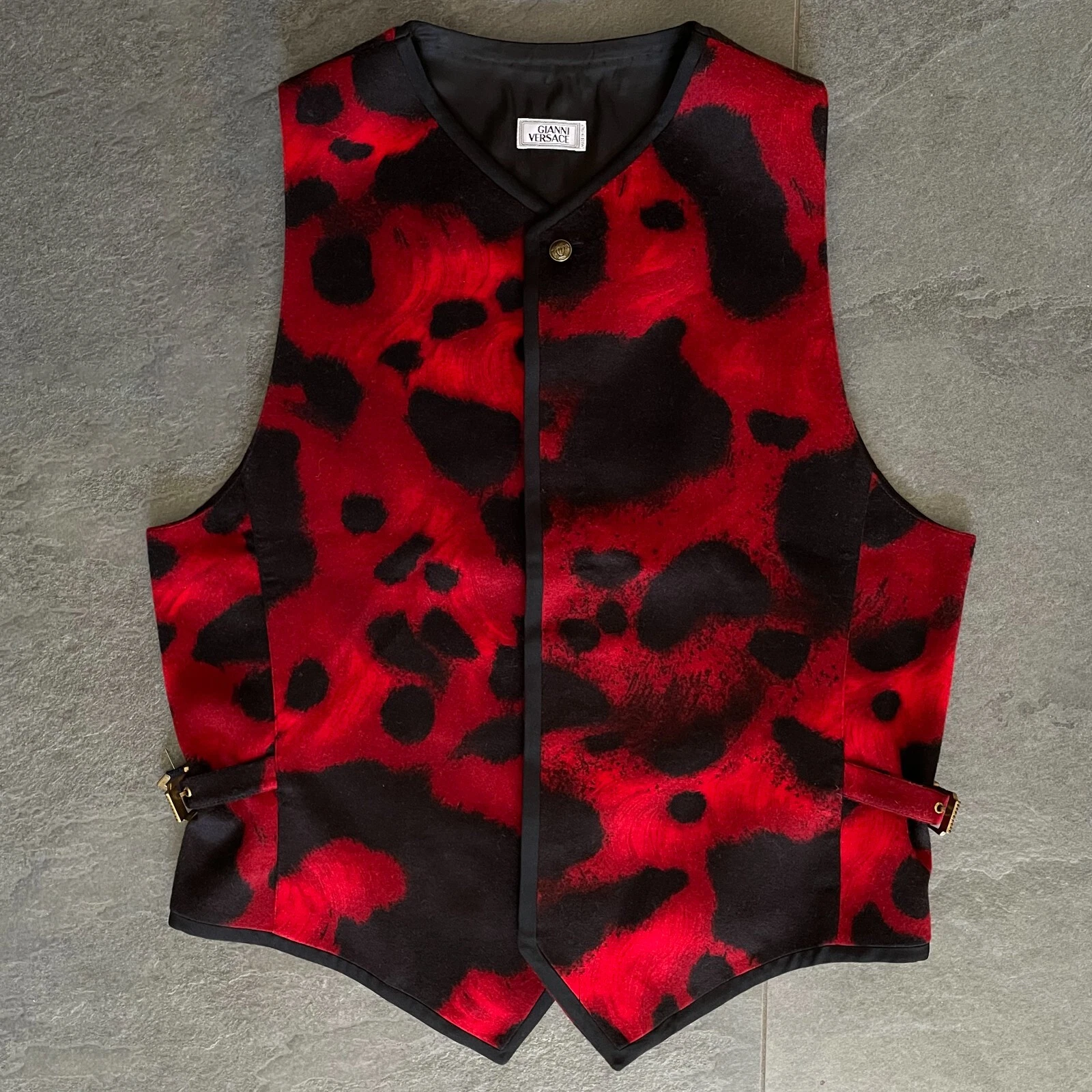 Gianni Versace giubbotto lana cashmere con fibbie taglia 50 da F L 1992 93 Bondage