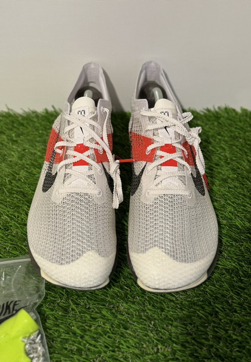 NEW! Nike Men's Air Zoom Victory EK Track Spikes White Red FJ0668