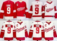 Men's Detroit Red Wings 9 Long Sleeve Top Stitched S-3XL