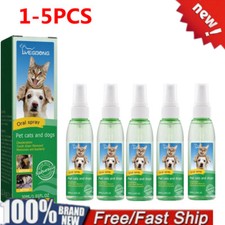 Pet Tooth Cleaning Spray Dog Oral Care Bad Teeth Breath Freshener Plaque Rem US