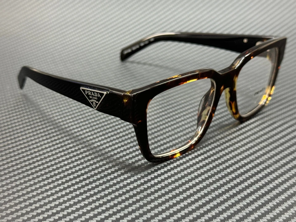 PRADA PR 08ZV 16R1O1 Tortoise Black Men's 52 mm Eyeglasses - Image 3 of 4