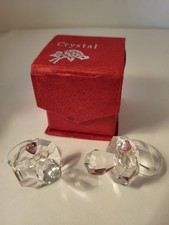 Pair Of Faceted Crystal Baby Girl Pacifiers 2"
